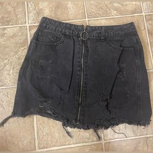 Black Jean skirt